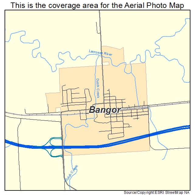 Bangor, WI location map 