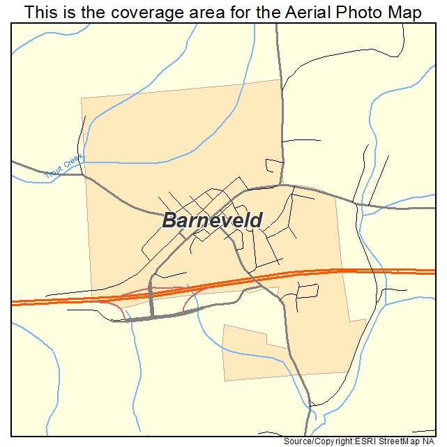 Barneveld, WI location map 