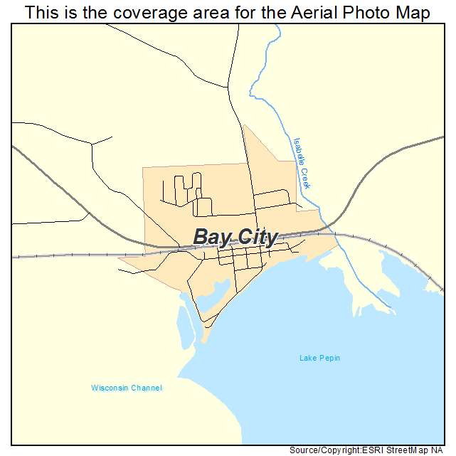 Bay City, WI location map 