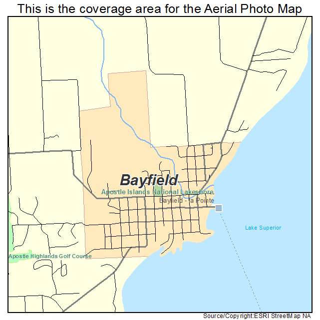 Bayfield, WI location map 