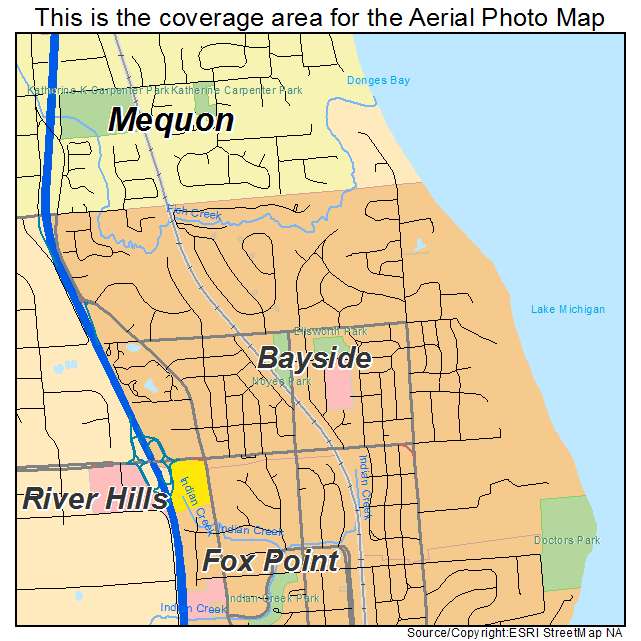 Bayside, WI location map 