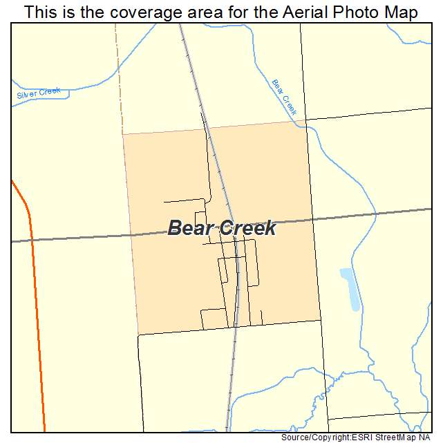 Bear Creek, WI location map 