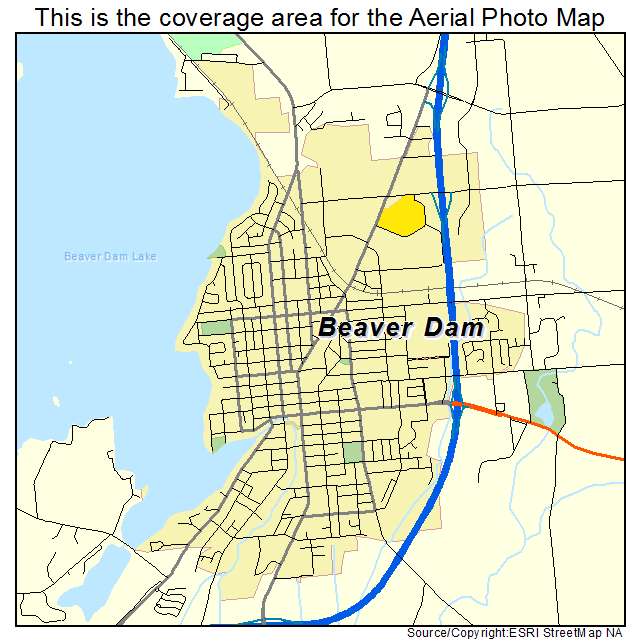 Beaver Dam, WI location map 
