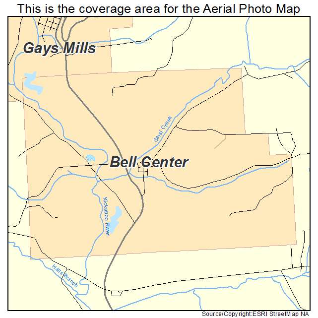 Bell Center, WI location map 