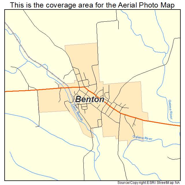 Benton, WI location map 