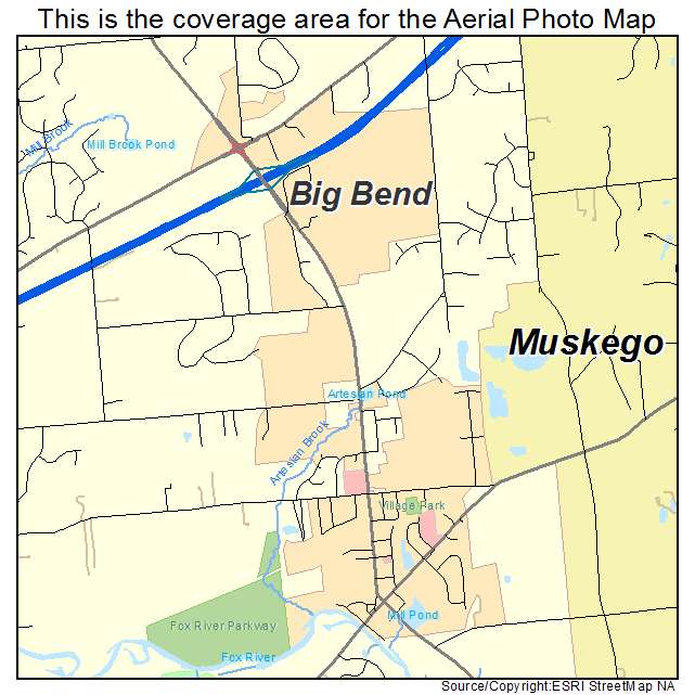 Big Bend, WI location map 