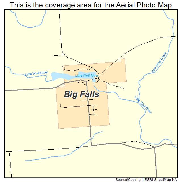 Big Falls, WI location map 