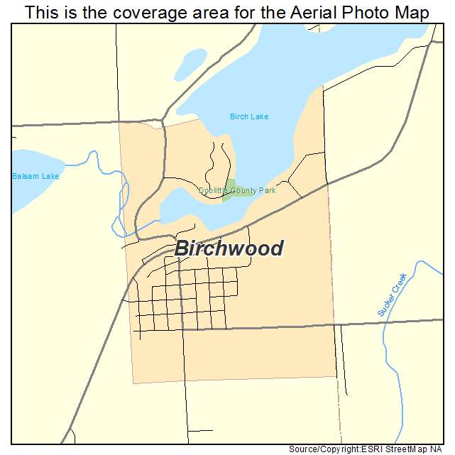Birchwood, WI location map 