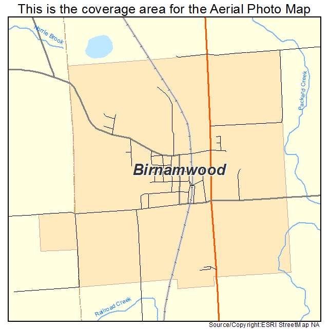 Birnamwood, WI location map 
