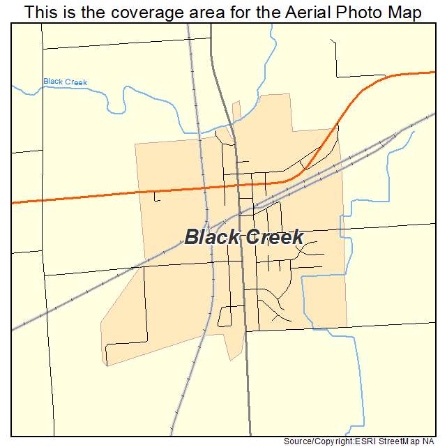Black Creek, WI location map 