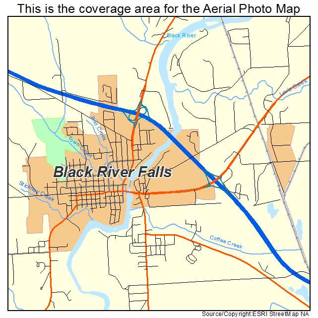 Black River Falls, WI location map 