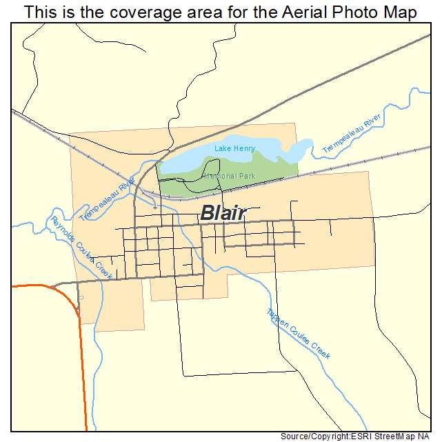 Blair, WI location map 