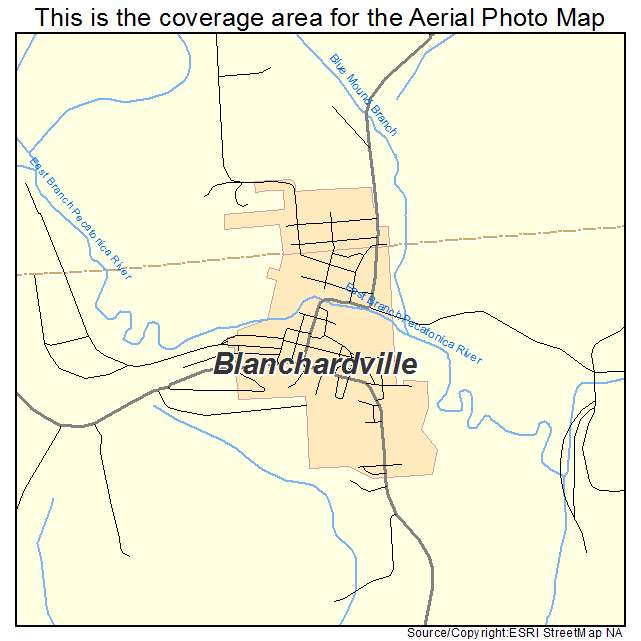 Blanchardville, WI location map 