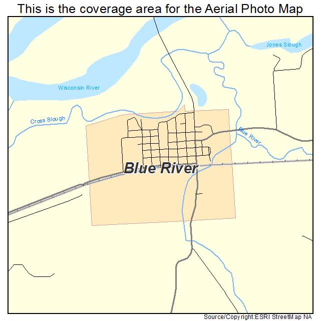 Blue River, WI location map 