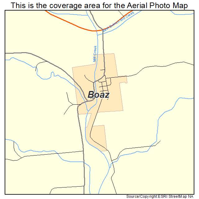Boaz, WI location map 