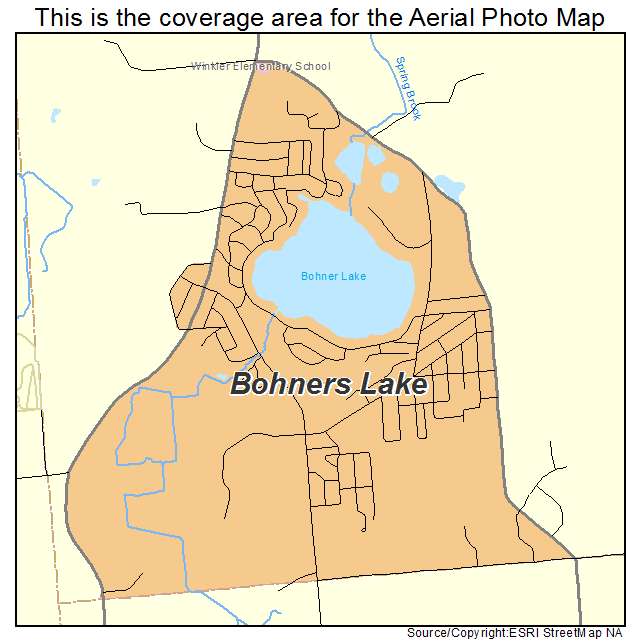 Bohners Lake, WI location map 
