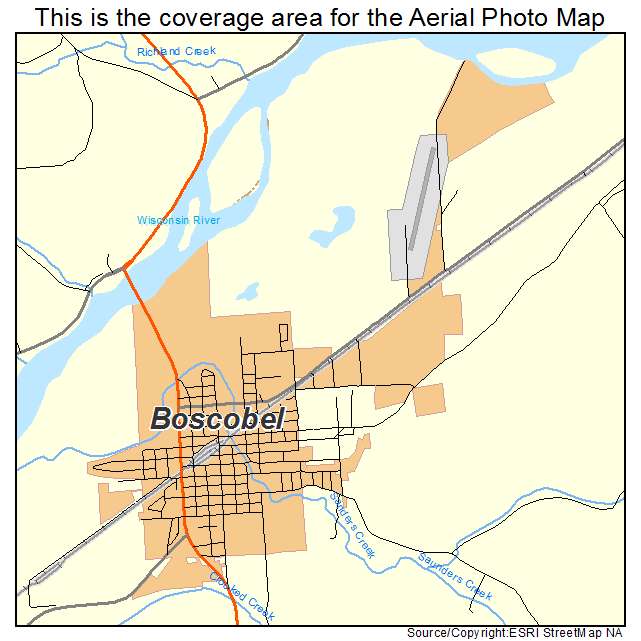 Boscobel, WI location map 