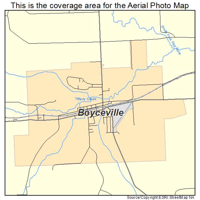 Boyceville, WI location map 