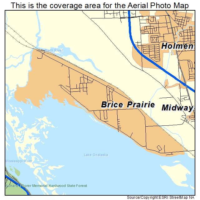 Brice Prairie, WI location map 