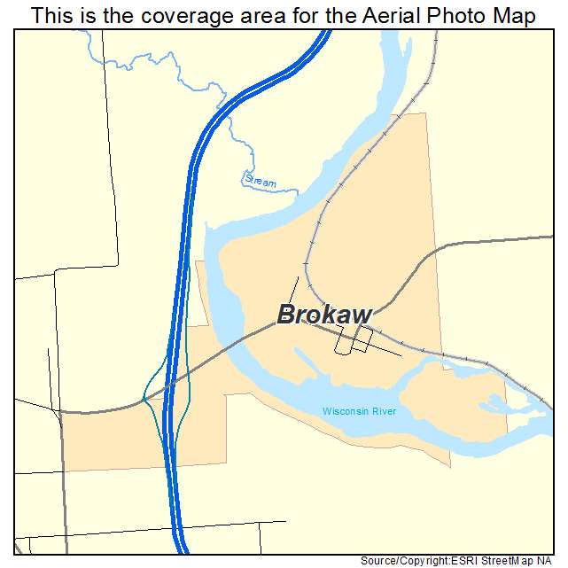 Brokaw, WI location map 