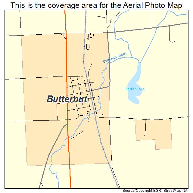 Butternut, WI location map 