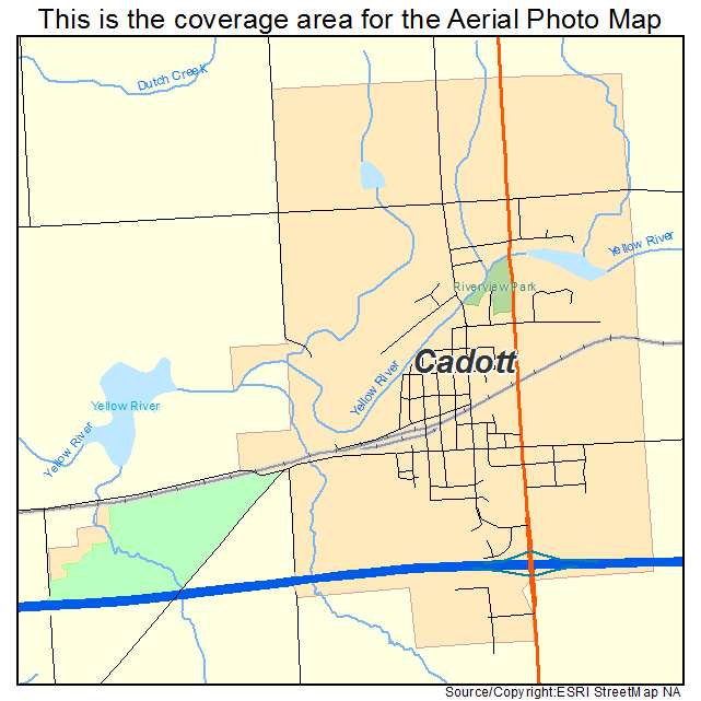 Cadott, WI location map 