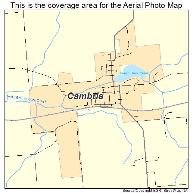 Cambria, WI location map 
