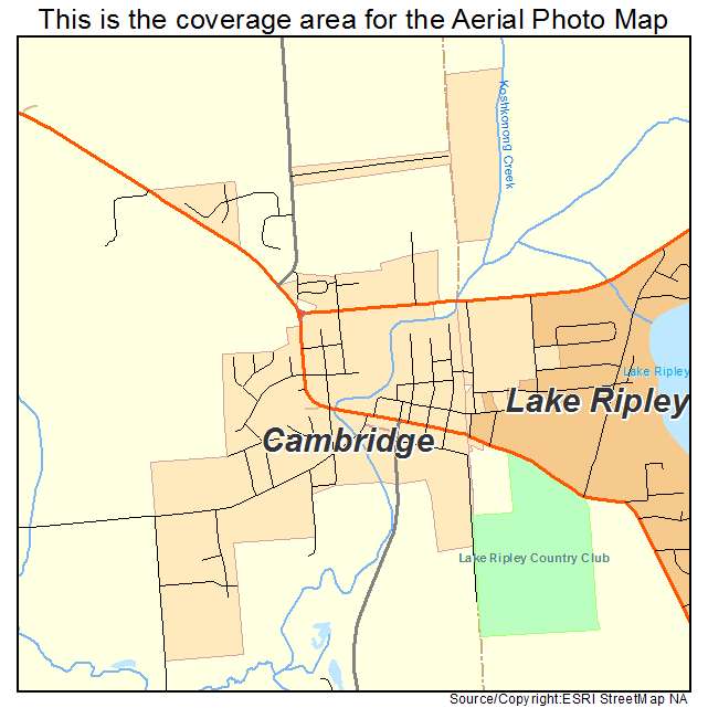 Cambridge, WI location map 