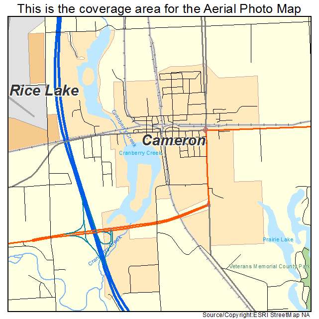 Cameron, WI location map 