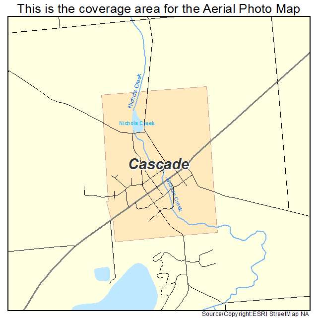 Cascade, WI location map 