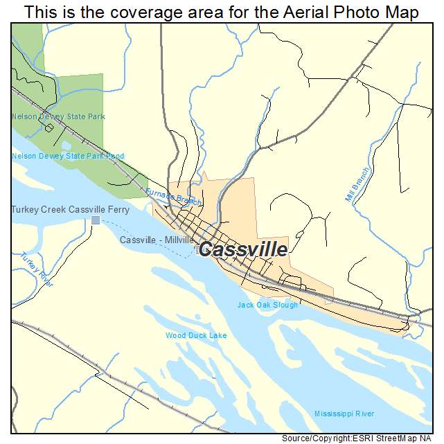 Cassville, WI location map 
