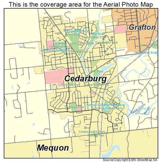 Cedarburg, WI location map 