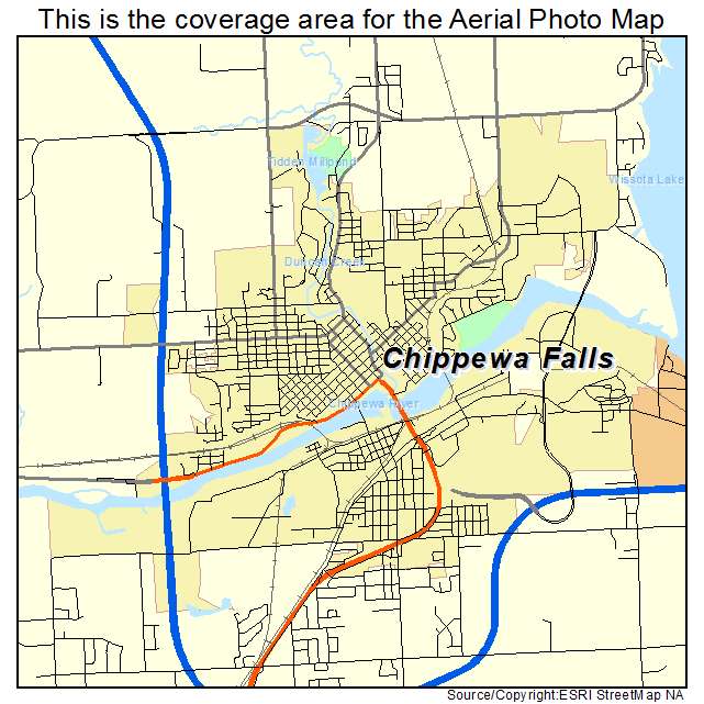 Chippewa Falls, WI location map 