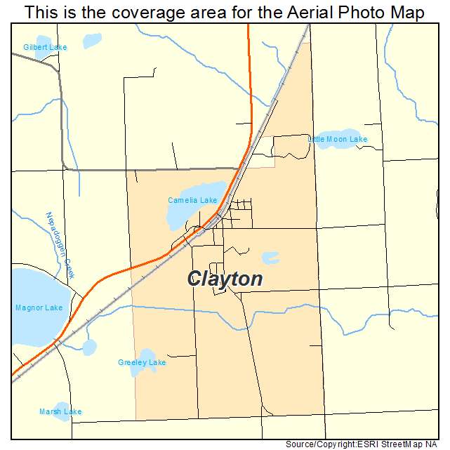 Clayton, WI location map 