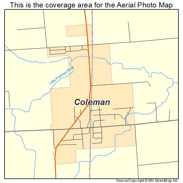 Coleman, WI location map 