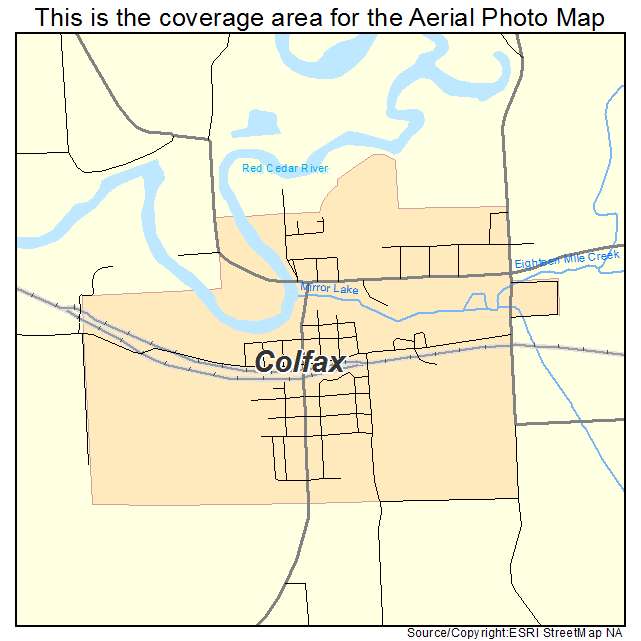 Colfax, WI location map 