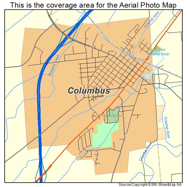 Columbus, WI location map 