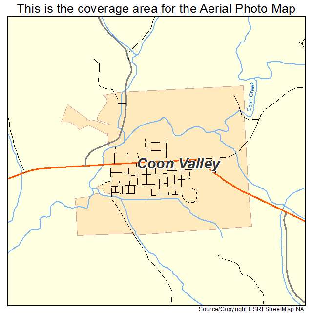 Coon Valley, WI location map 