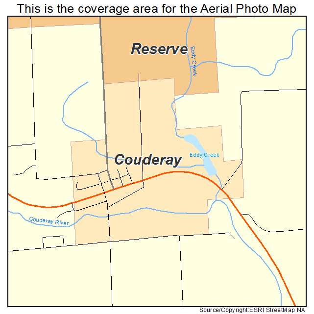 Couderay, WI location map 