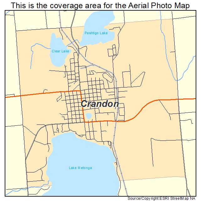 Crandon, WI location map 