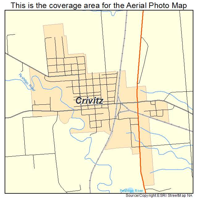 Crivitz, WI location map 