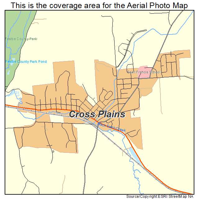 Cross Plains, WI location map 