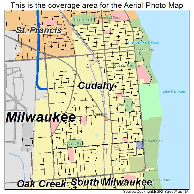 Cudahy, WI location map 