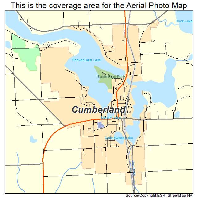 Cumberland, WI location map 