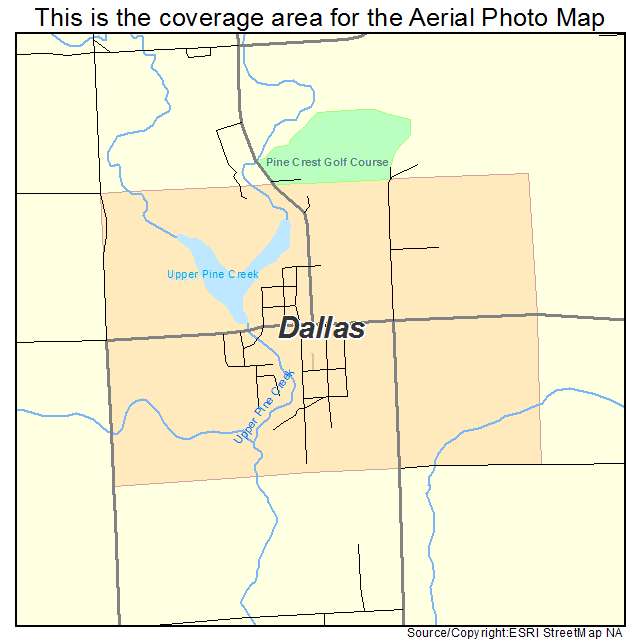 Dallas, WI location map 