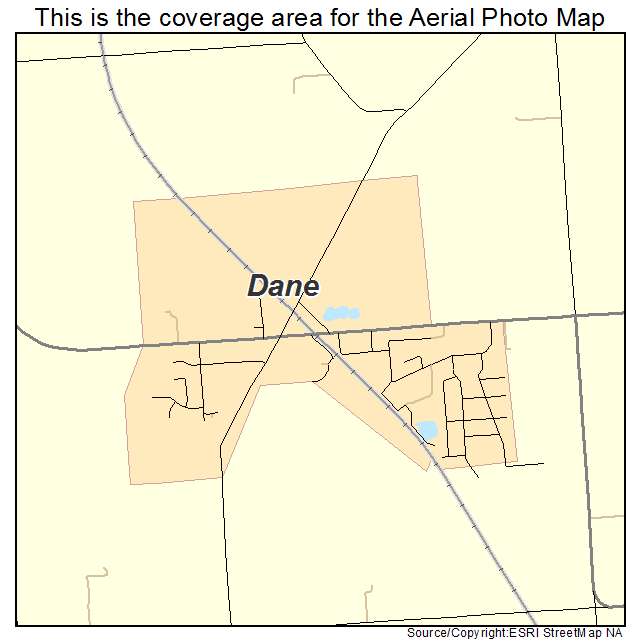 Dane, WI location map 