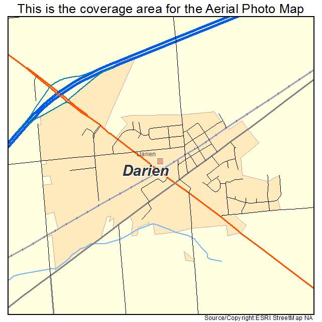 Darien, WI location map 