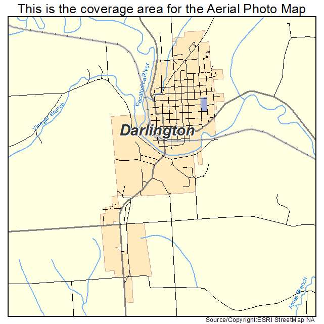 Darlington, WI location map 