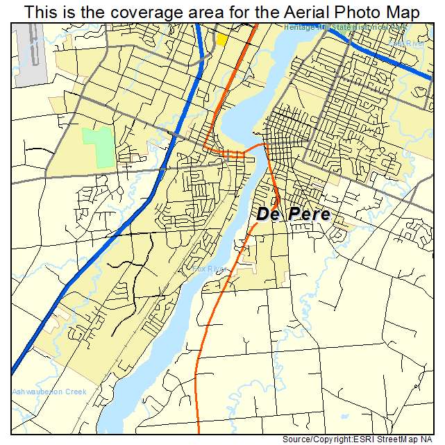 Aerial Photography Map of De Pere, WI Wisconsin