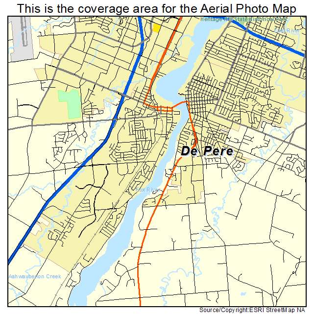 De Pere, WI location map 